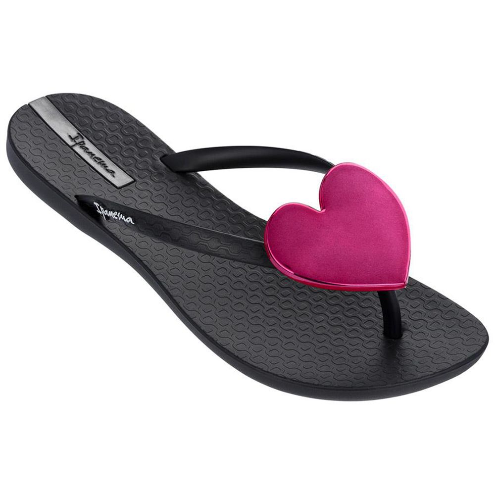 Tongs Ipanema Wave Heart Black/Black/Red Enfant | EQEA-07382468