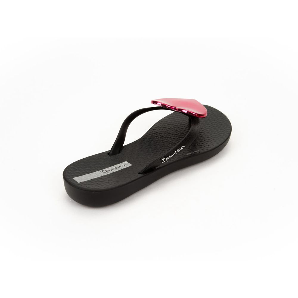 Tongs Ipanema Wave Heart Black/Black/Red Enfant | EQEA-07382468