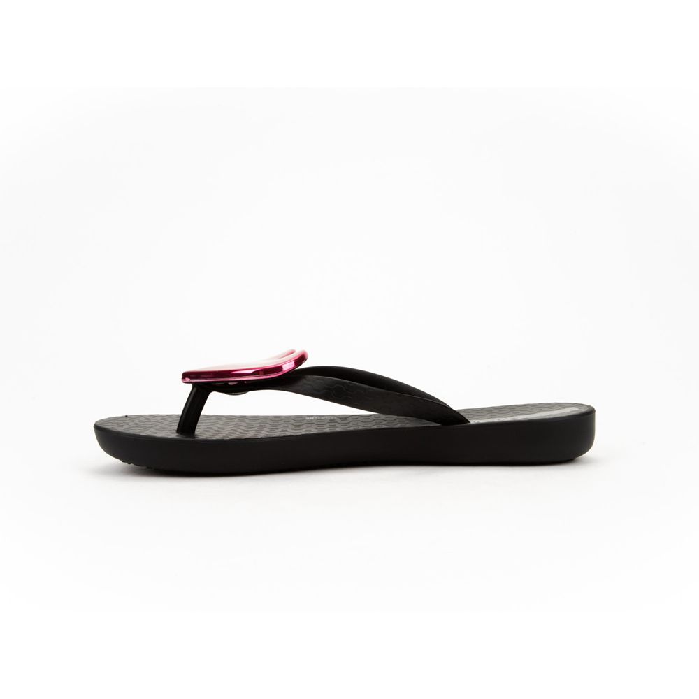 Tongs Ipanema Wave Heart Black/Black/Red Enfant | EQEA-07382468