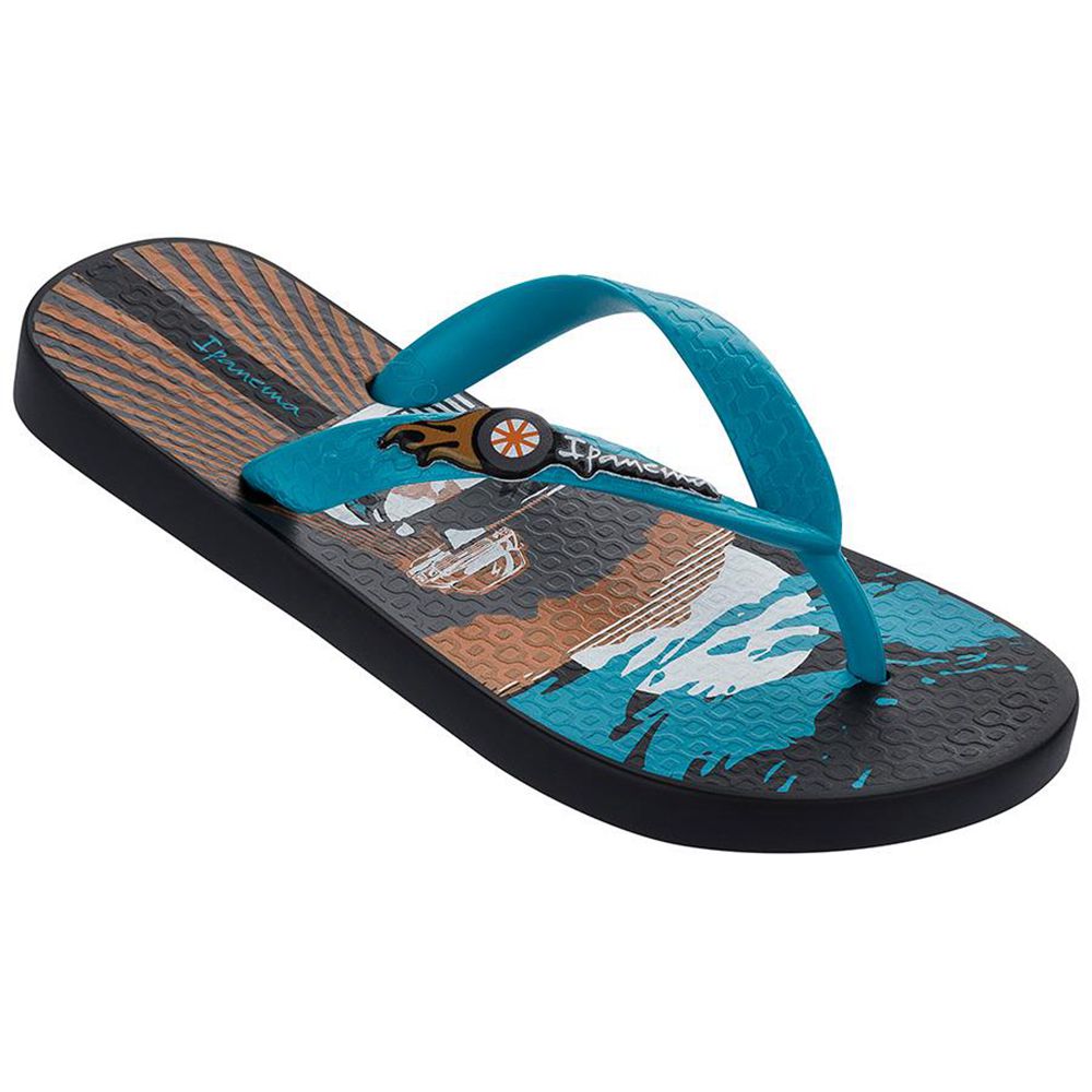 Tongs Ipanema Carmaid Black/Blue Enfant | MMUT-62815002