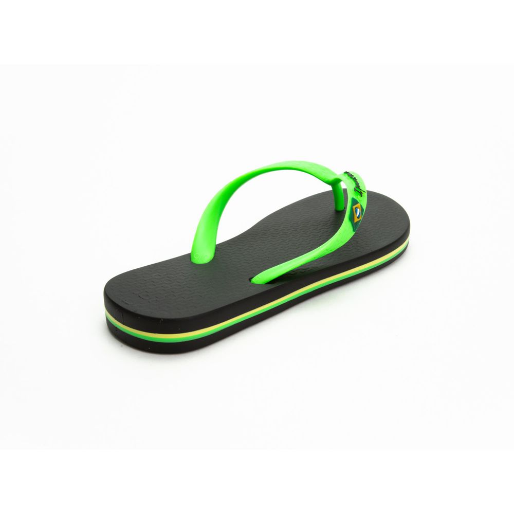 Tongs Ipanema Brazil Black/Green Enfant | QWVO-33236929