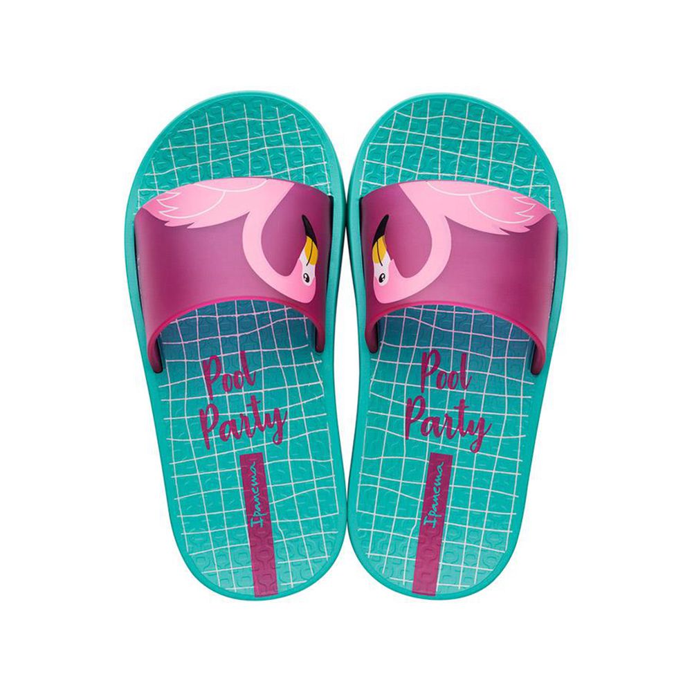 Sandales Ipanema Slippy Green/Pink Enfant | EDQG-71930124