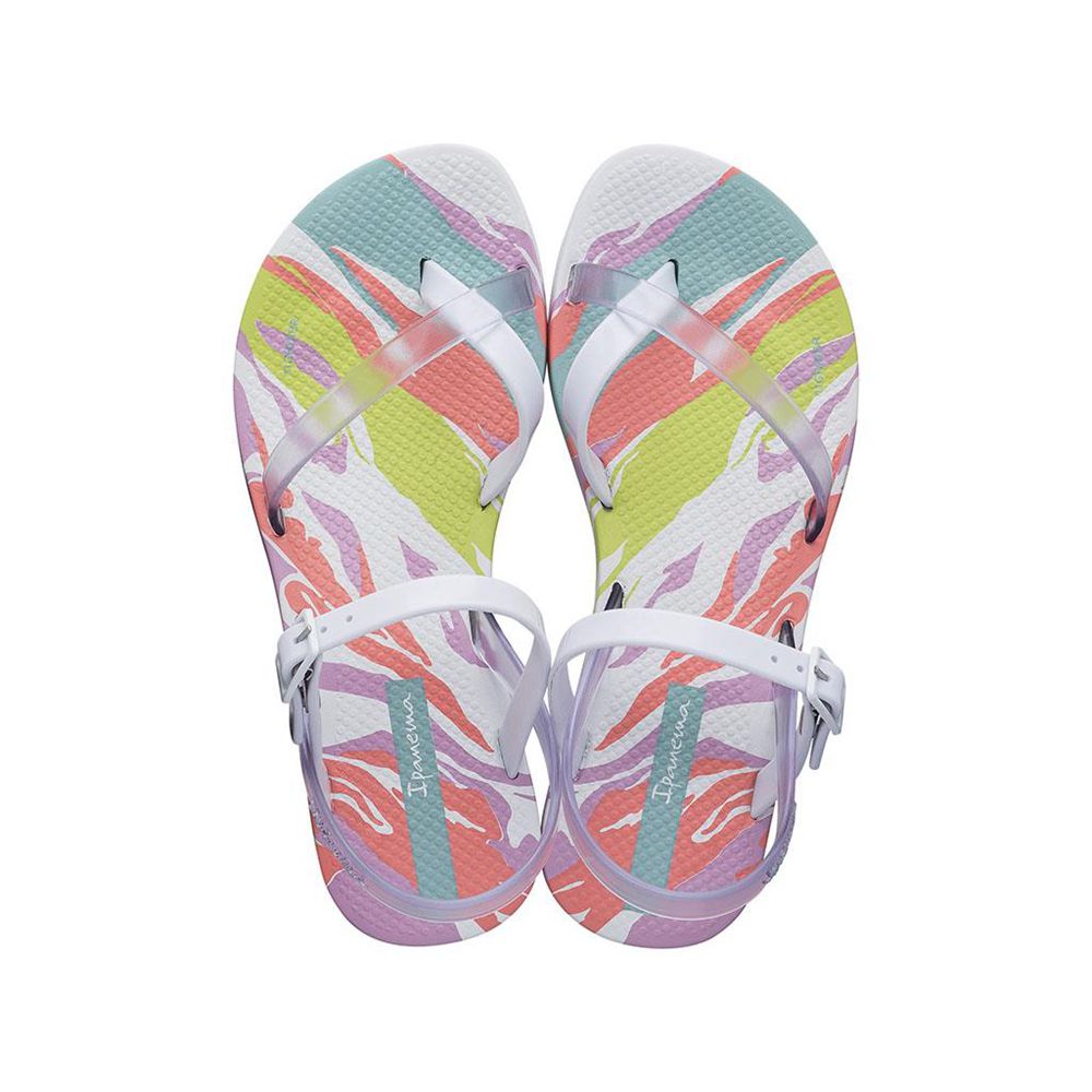 Sandales Ipanema Fashion VII White/Clear/Pink Enfant | HOWC-25342785