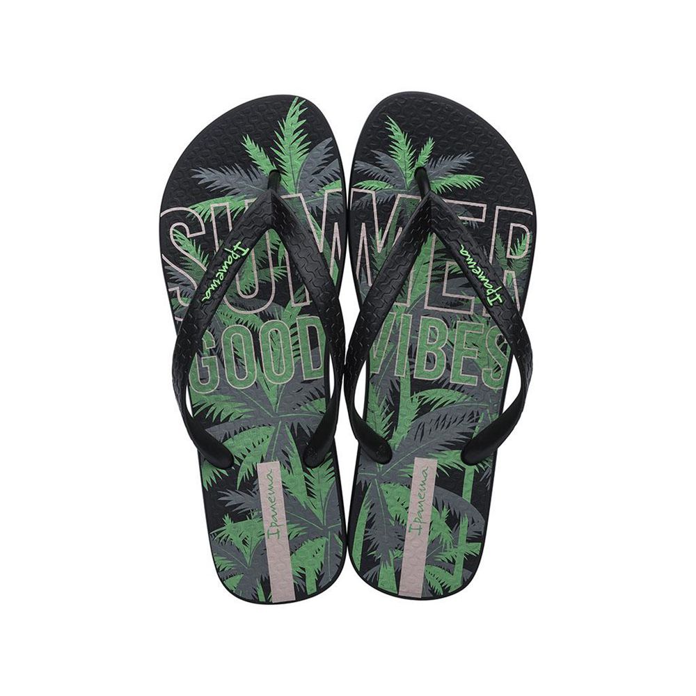 Tongs Ipanema Summer Black/Green Homme | AAYK-23866685