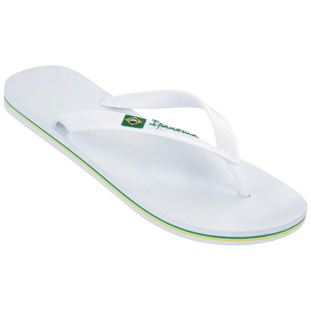 Tongs Ipanema Classic Brazil II White/Green Homme | KHBZ-37483851