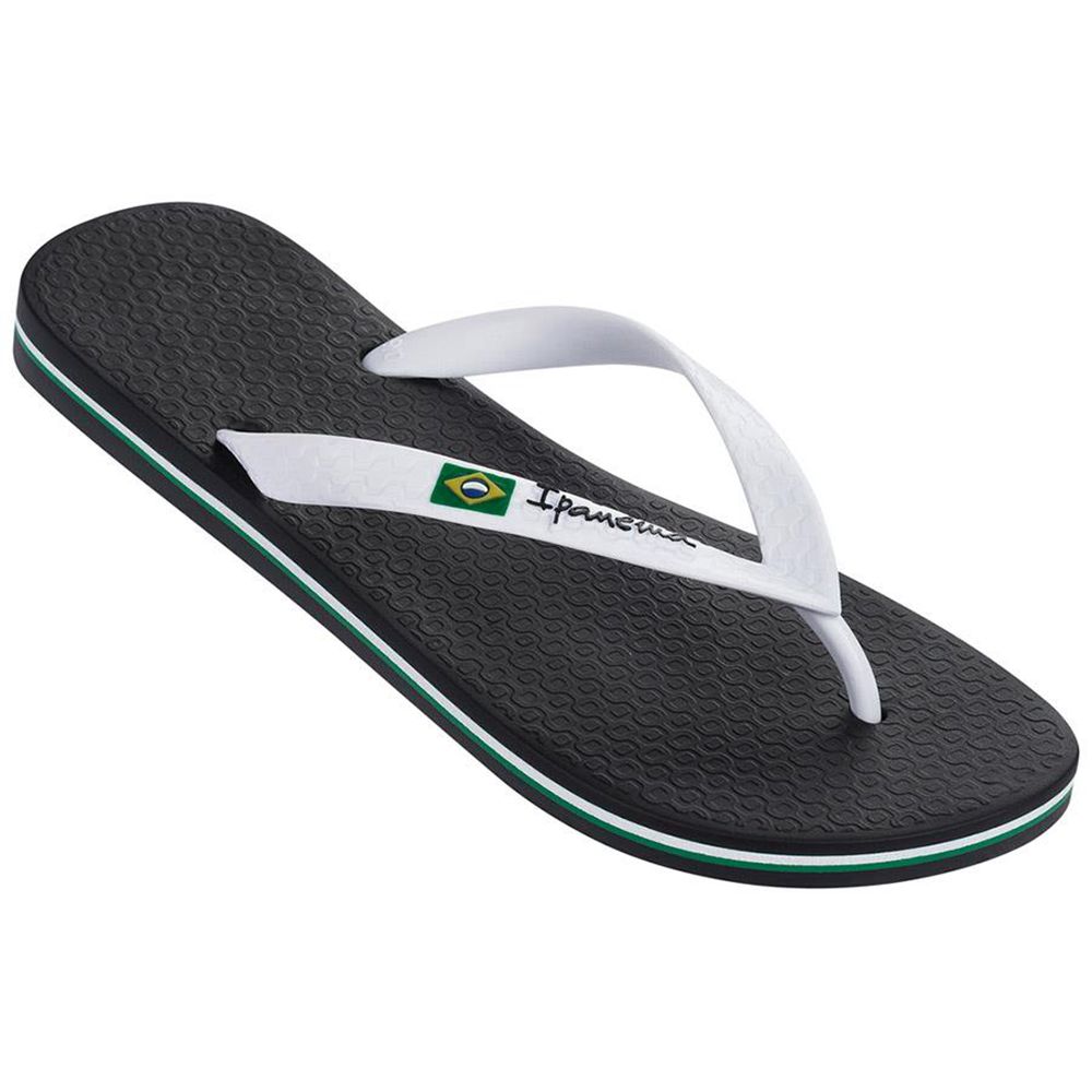 Tongs Ipanema Classic Brazil II Black/White Homme | TBZX-29228587