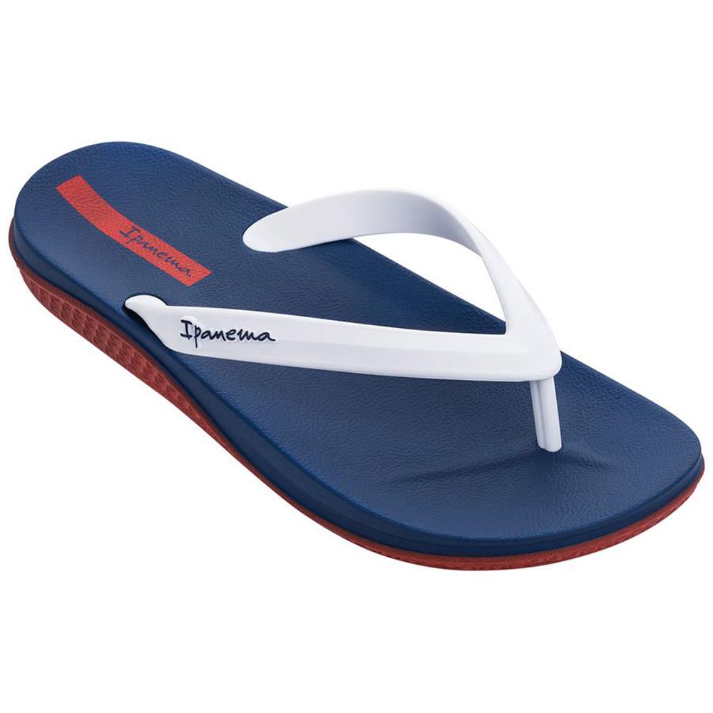 Tongs Ipanema Ana Lapa Blue/White/Red Homme | RPLX-73054642