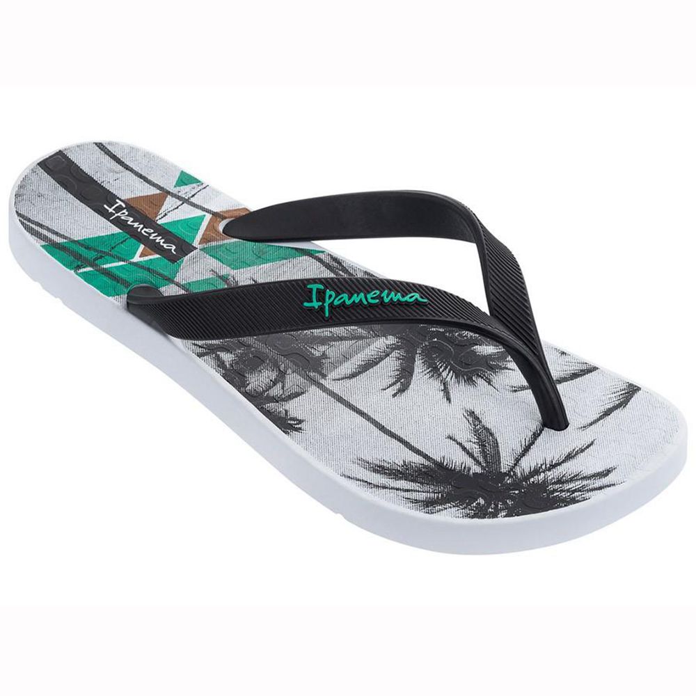 Tongs Ipanema Arpoador Palm White/Black Homme | ZXCT-77331138