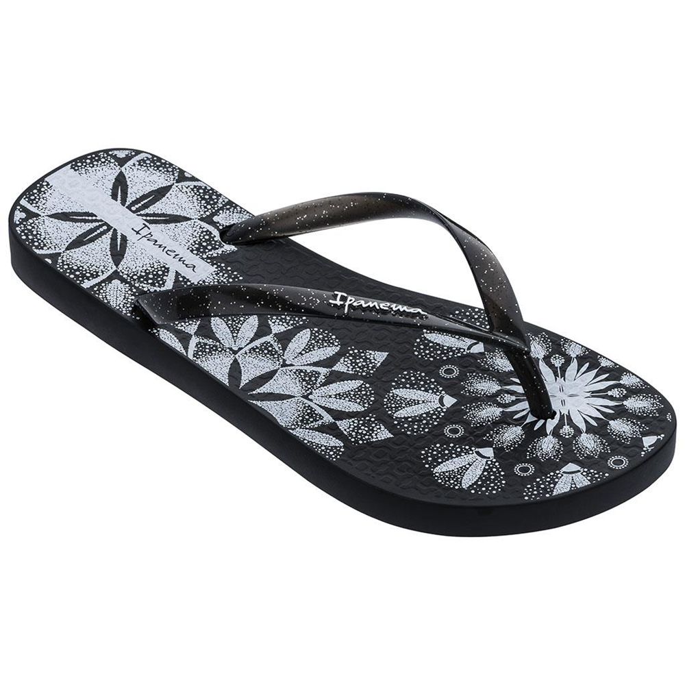 Tongs Ipanema Sem Igual Tattoo Black/White Femme | UZEB-94942578