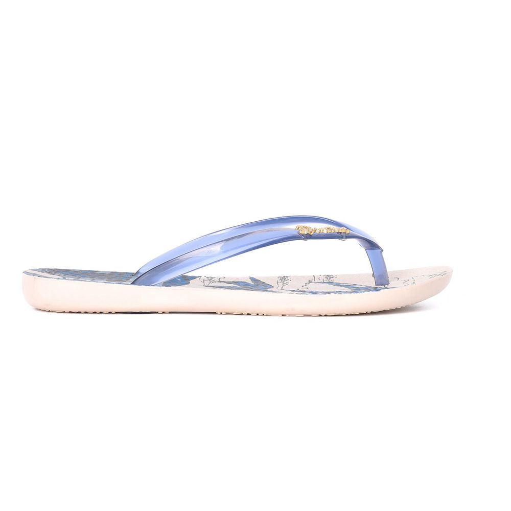 Tongs Ipanema Wave Natural Beige/Blue Femme | RFEF-08389281