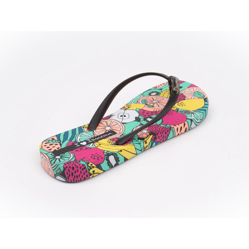 Tongs Ipanema Pop Black/Green Femme | DMSF-80949476