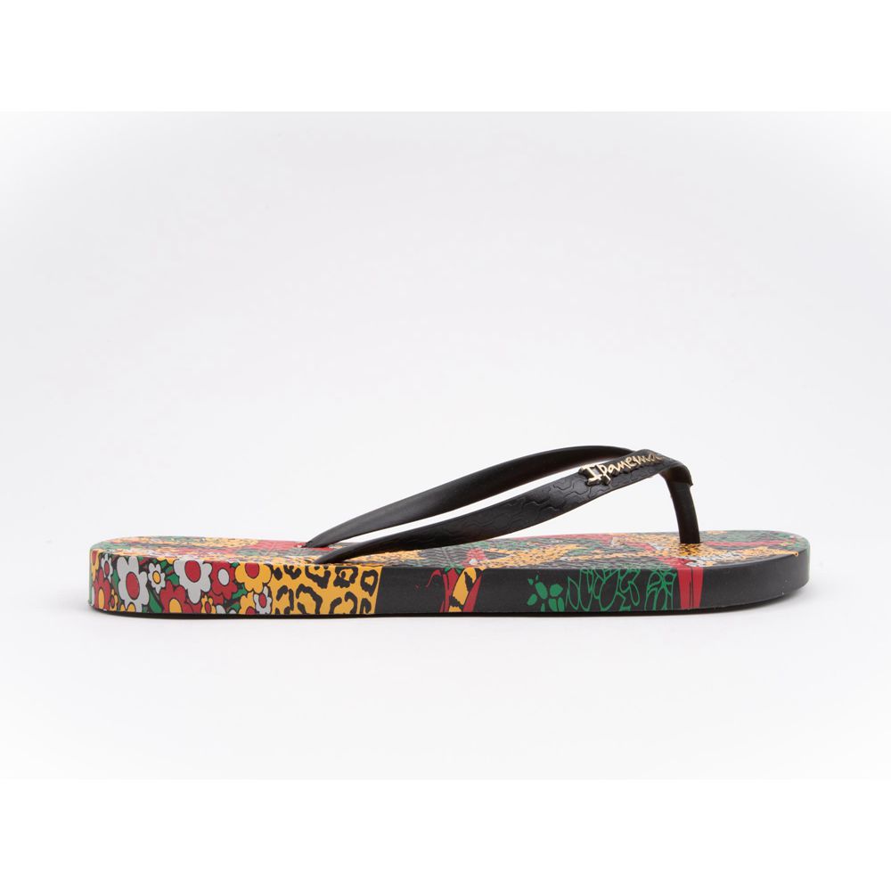 Tongs Ipanema Pop Black/Green/Yellow Femme | XIJU-45223100