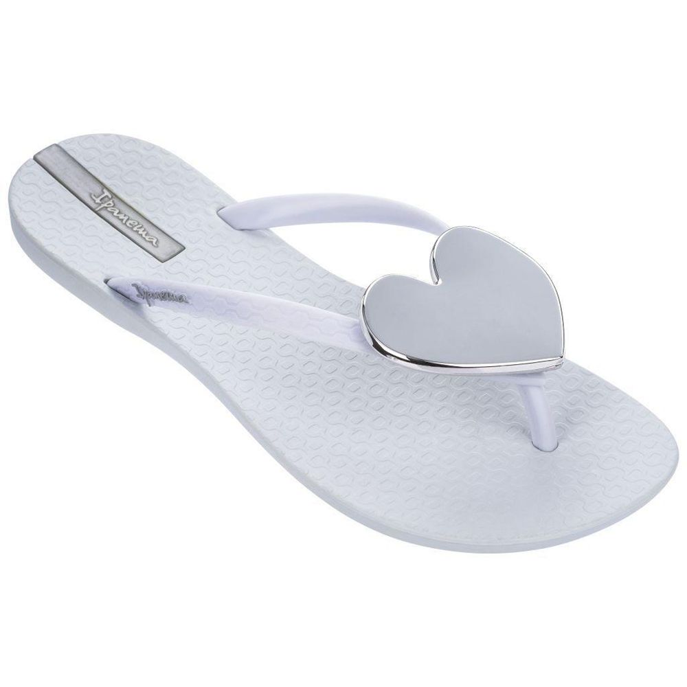 Tongs Ipanema Maxi Fashion II White/Silver Femme | EVXO-78893450