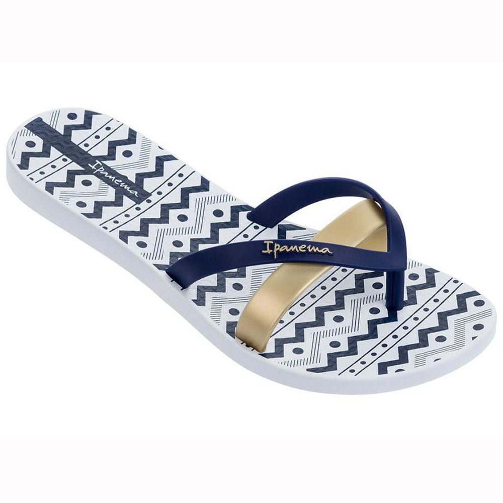 Tongs Ipanema Kirei Silk III White/Blue Femme | OOBP-09397416