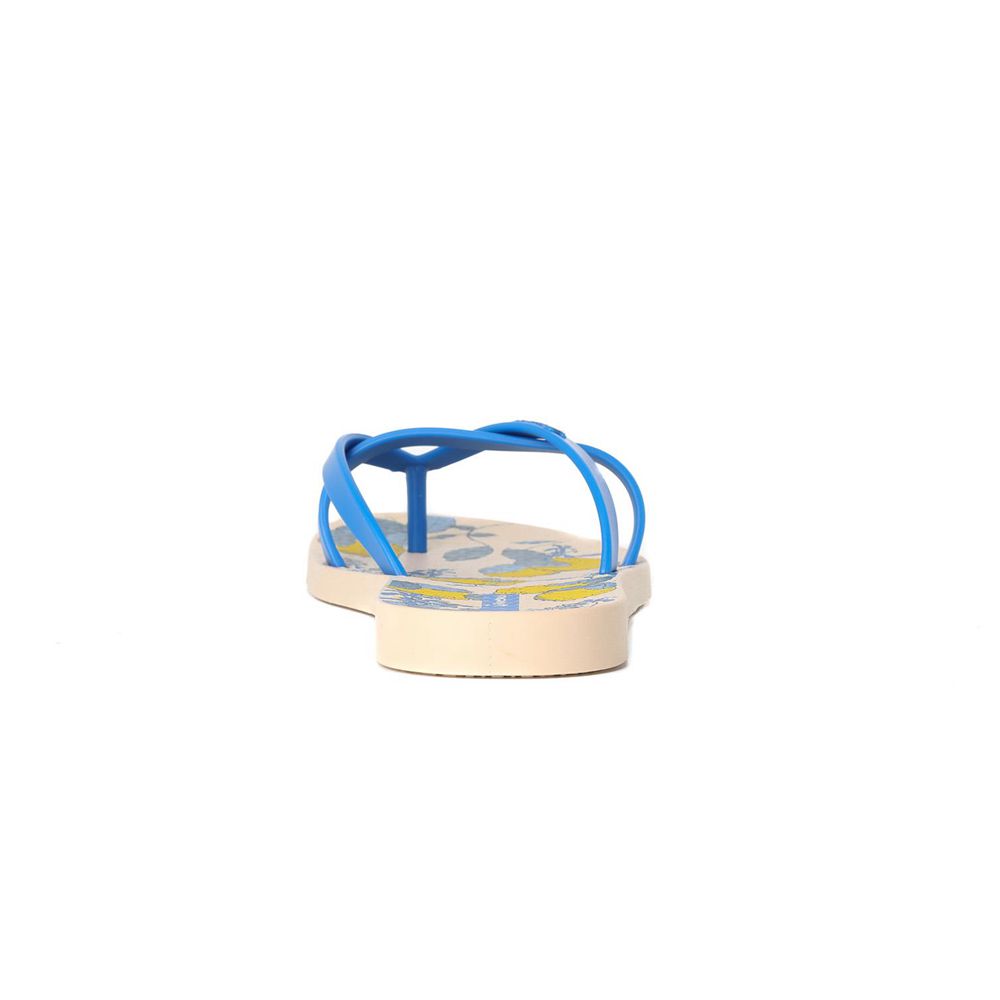 Tongs Ipanema Kirei Silk V Beige/Blue Femme | VCCZ-11603195