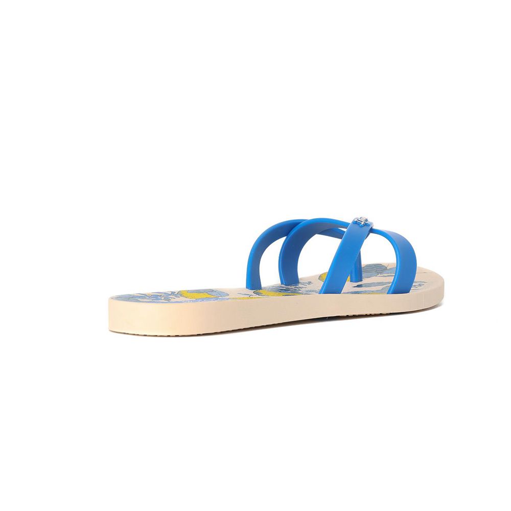 Tongs Ipanema Kirei Silk V Beige/Blue Femme | VCCZ-11603195