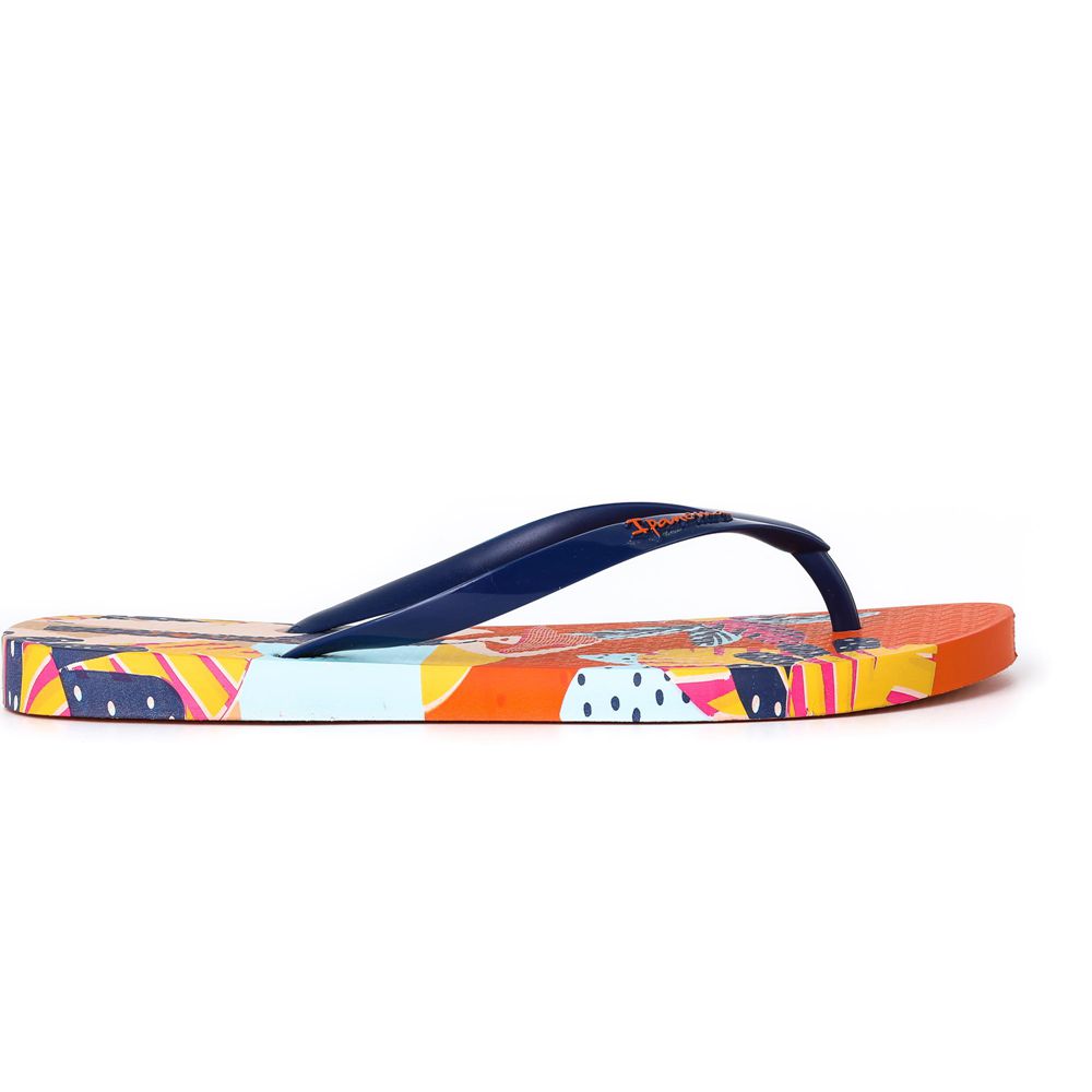 Tongs Ipanema I Love Sun Orange/Blue Femme | DBFT-06270303