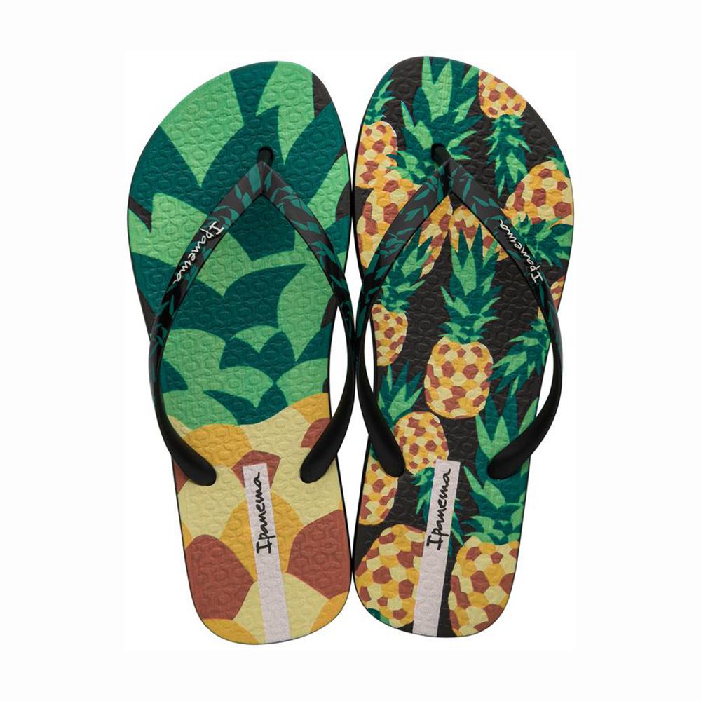 Tongs Ipanema Frutas Black/Green Femme | HFVV-80969787