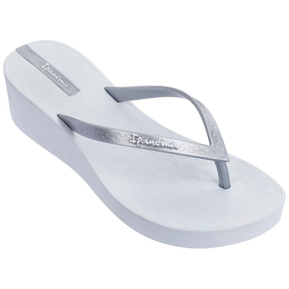 Tongs Ipanema Daisy Wedge White/Silver Femme | KJFW-42412804