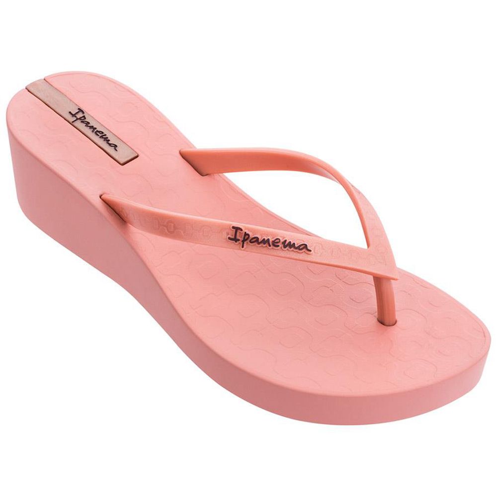 Tongs Ipanema Daisy Wedge Pink/Pink Femme | YQFB-54365017