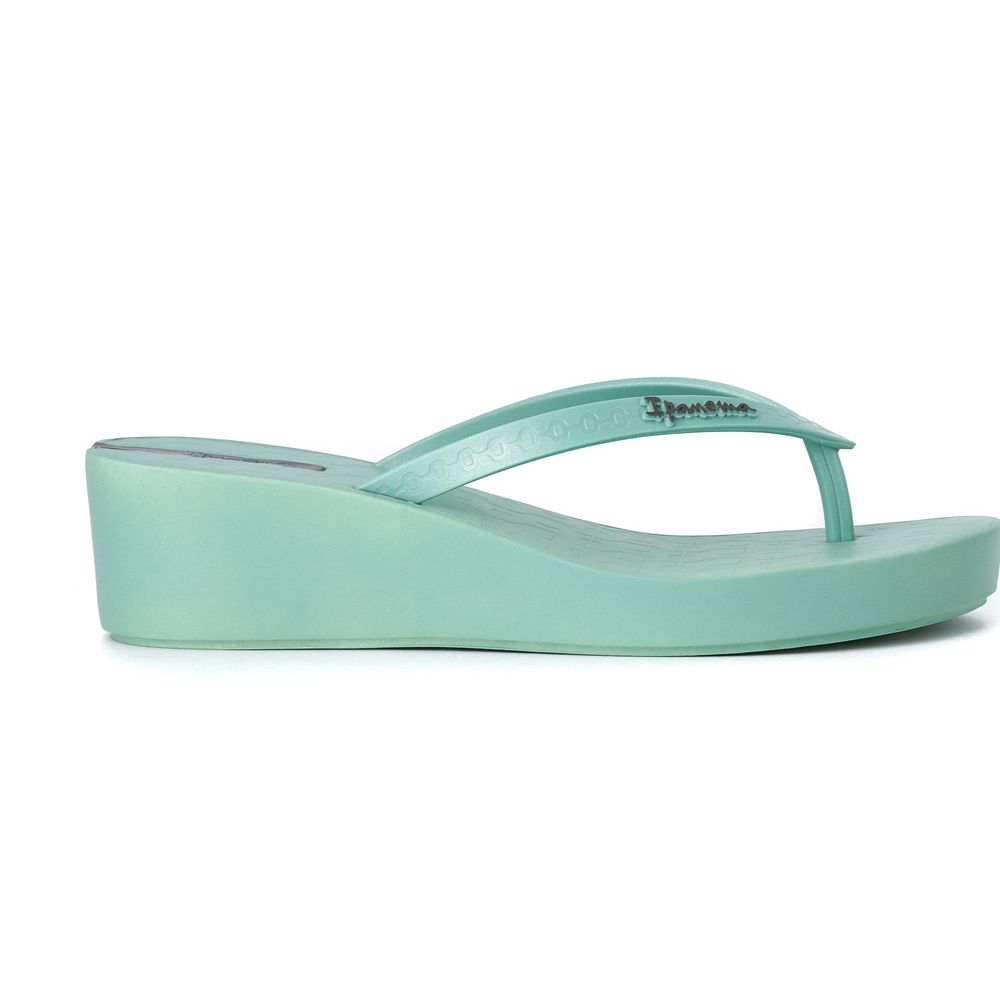 Tongs Ipanema Daisy Wedge Green/Green Femme | YXMF-39574259