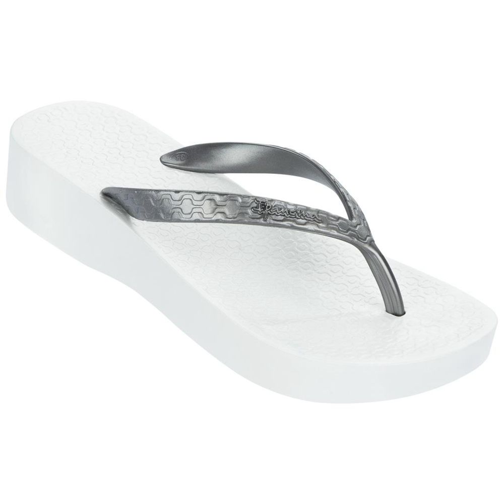 Tongs Ipanema Brasil Tropical Plat White Femme | JUJF-66696846