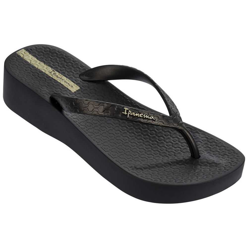 Tongs Ipanema Brasil Tropical Plat Black Femme | LRBL-29294279