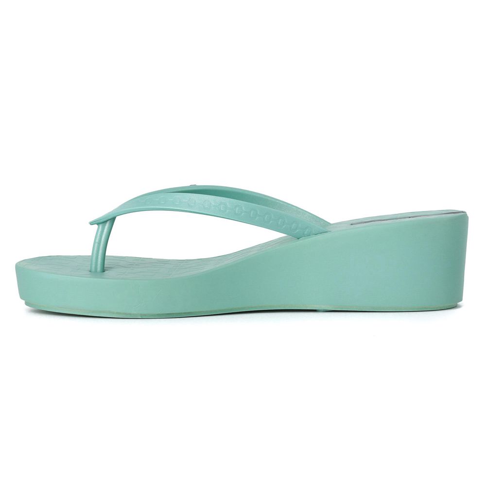 Tongs Ipanema Daisy Wedge Green/Green Femme | YXMF-39574259