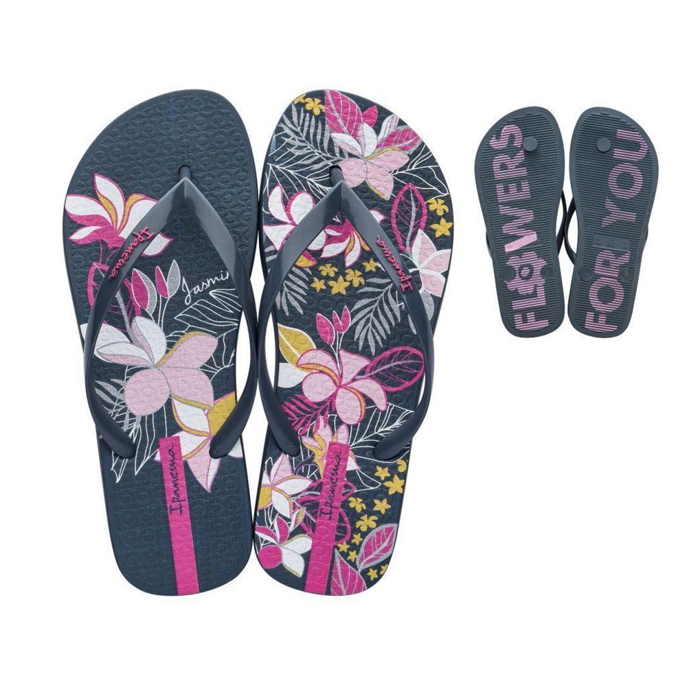 Tongs Ipanema Botanicals Navy/Pink Femme | ETFJ-26226034