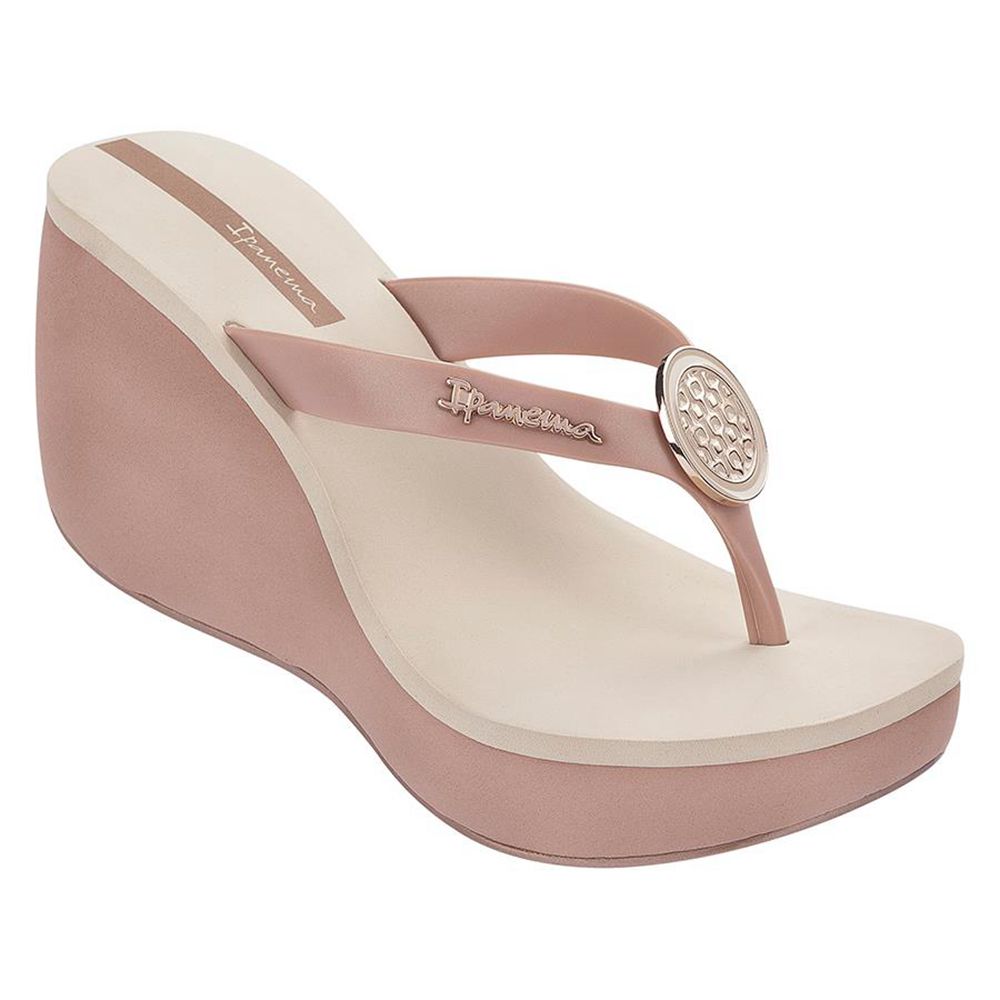 Tongs Ipanema Bossa Beige/Pink Femme | EPIR-15498911