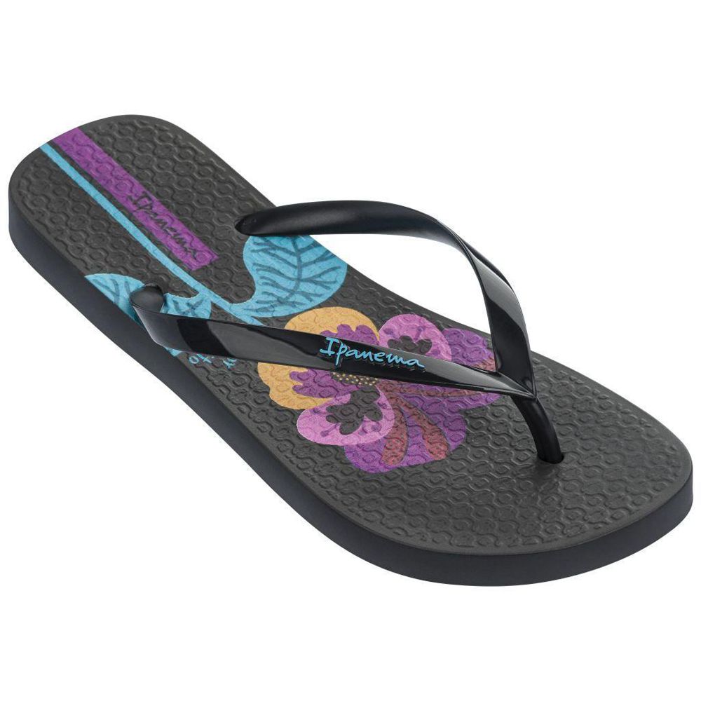 Tongs Ipanema Botanicals Black Femme | DKVQ-21226816