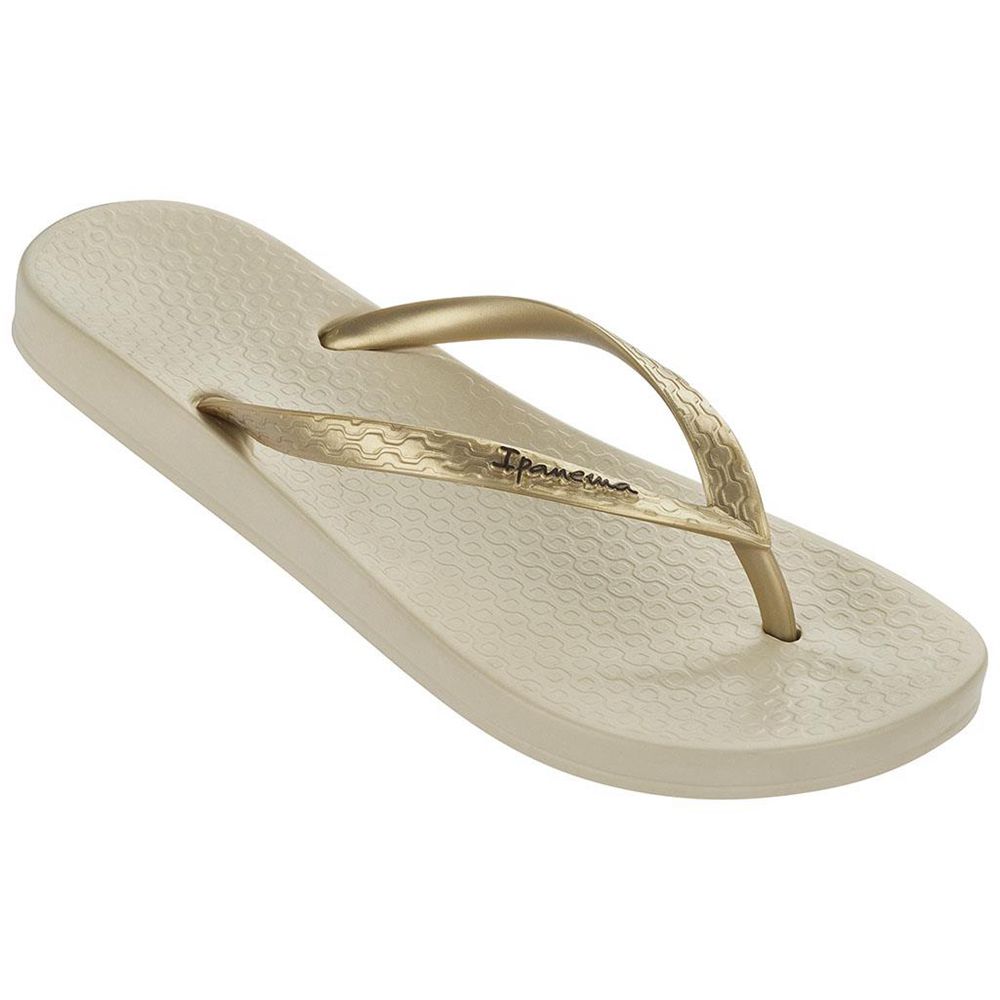 Tongs Ipanema Anatomic Tan Beige/Gold Femme | DICP-45314728