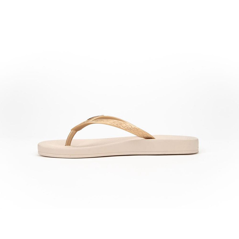 Tongs Ipanema Anatomic Tan Beige/Gold Femme | DICP-45314728