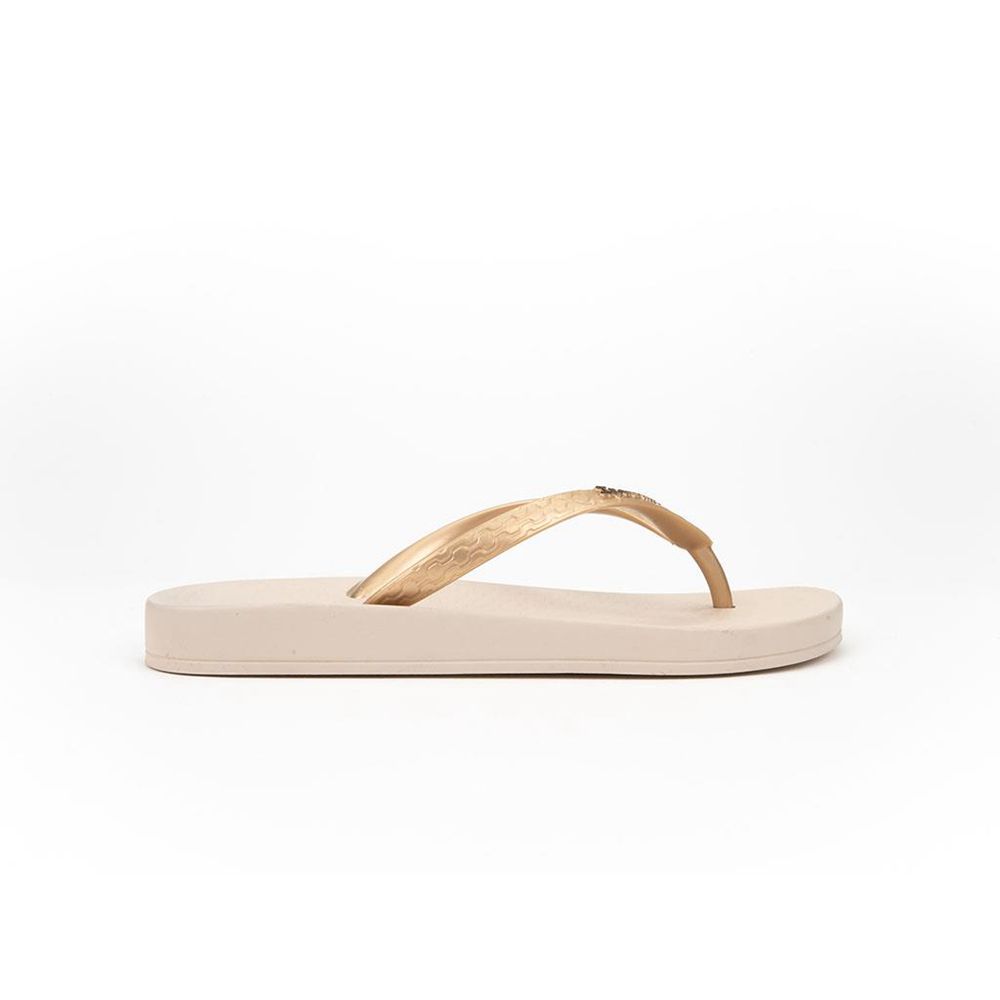 Tongs Ipanema Anatomic Tan Beige/Gold Femme | DICP-45314728