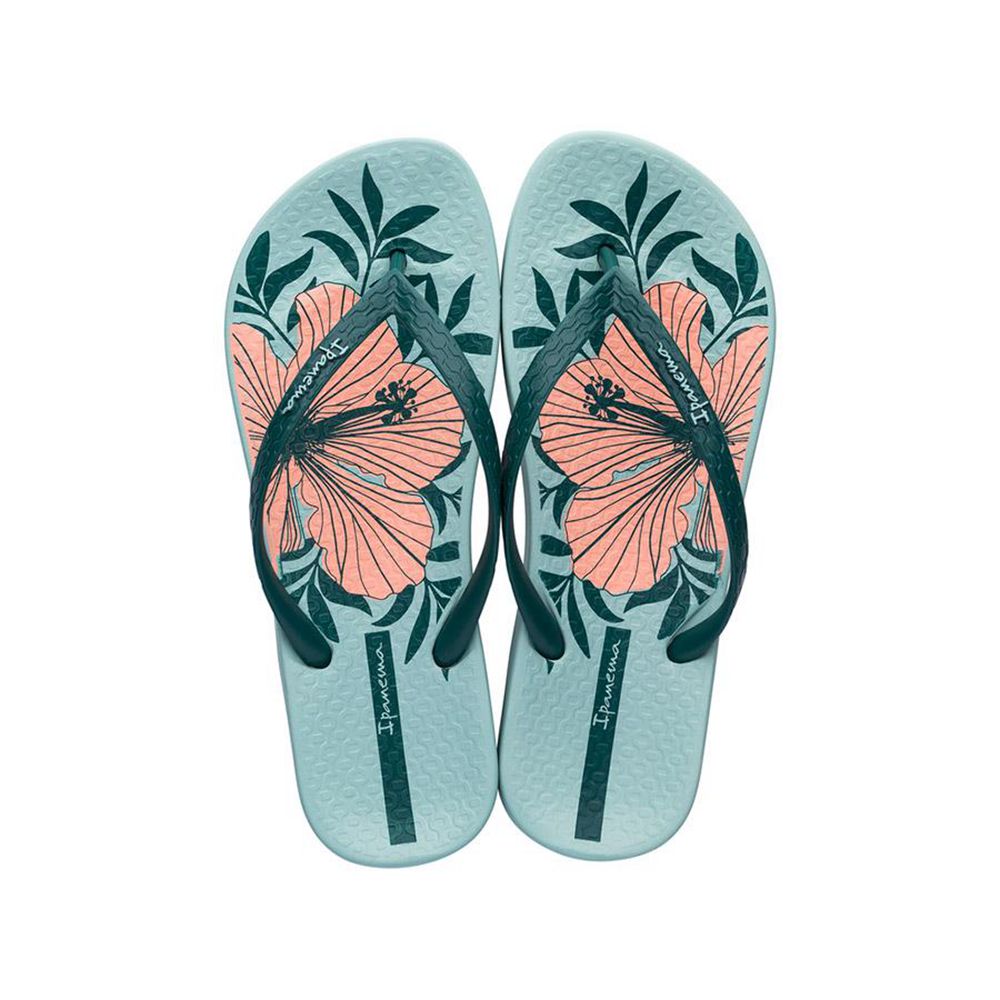 Tongs Ipanema Ana Hibiscus Green/Green/Pink Femme | UUEX-95083050