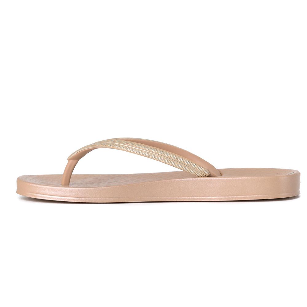 Tongs Ipanema Ana Metallic IV Beige/Beige/Gold Femme | ZUCN-14844796