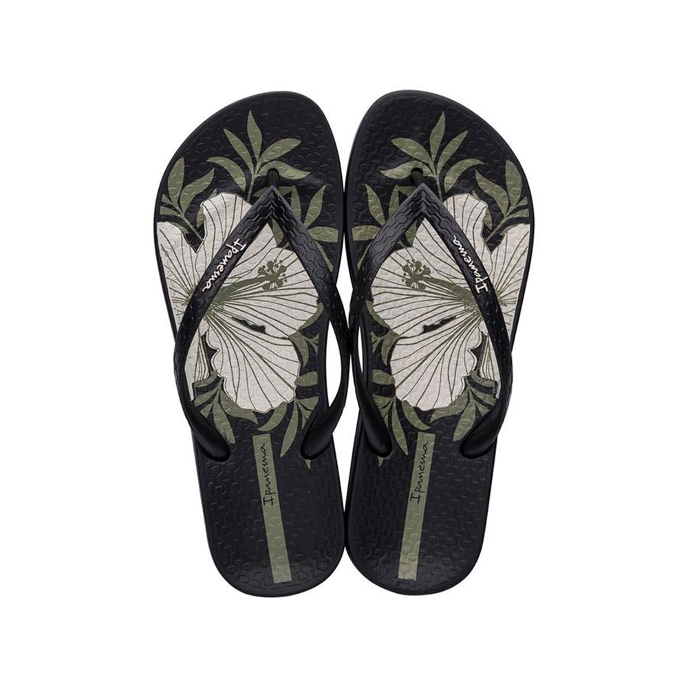 Tongs Ipanema Ana Hibiscus Black/Black/Beige Femme | AVTP-07833924