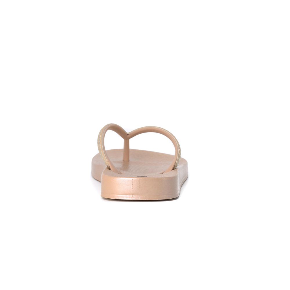 Tongs Ipanema Ana Metallic IV Beige/Beige/Gold Femme | ZUCN-14844796