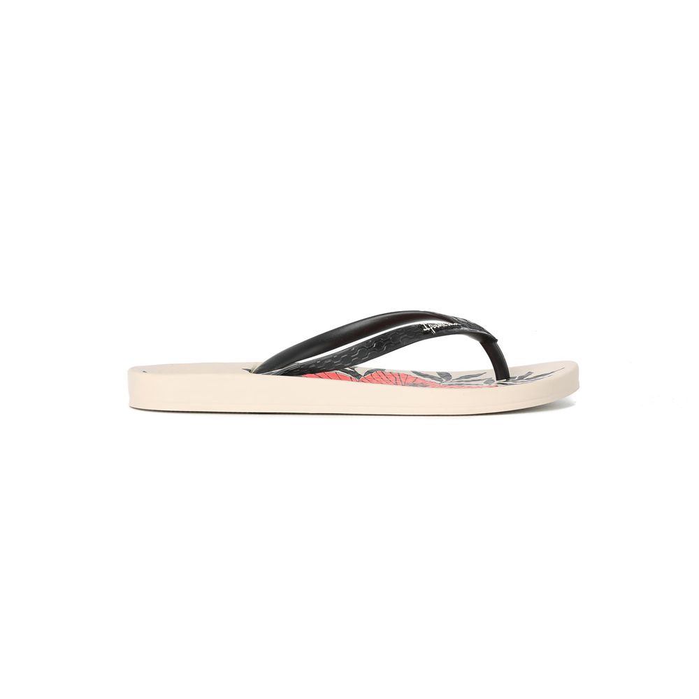 Tongs Ipanema Ana Hibiscus Beige/Black/Orange Femme | EDDY-38662713