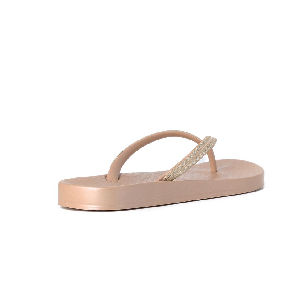 Tongs Ipanema Ana Metallic IV Beige/Beige/Gold Femme | ZUCN-14844796