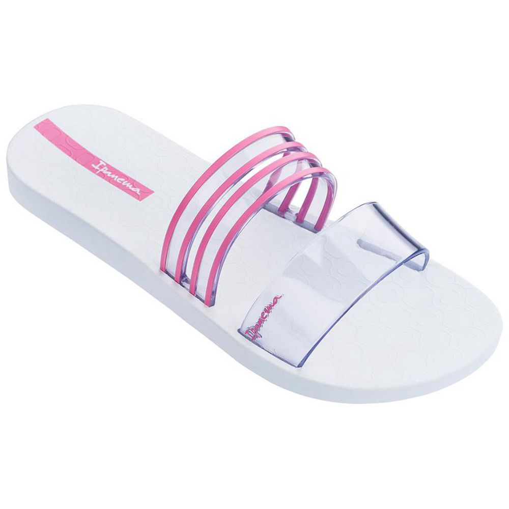 Sandales Ipanema Ziggy White/Clear/Pink Femme | VQCS-12172389