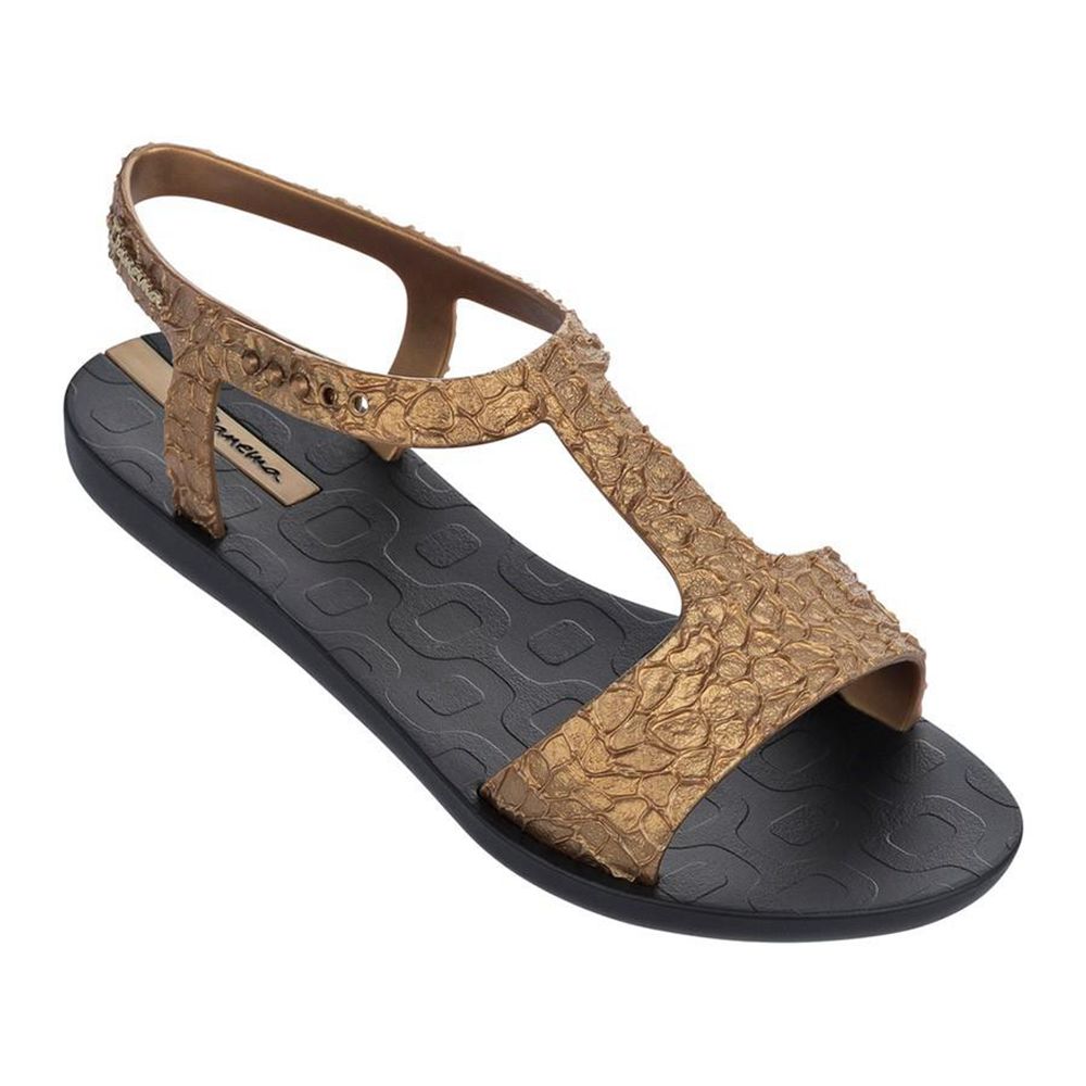 Sandales Ipanema Venus Black/Gold Femme | RSLA-65813232