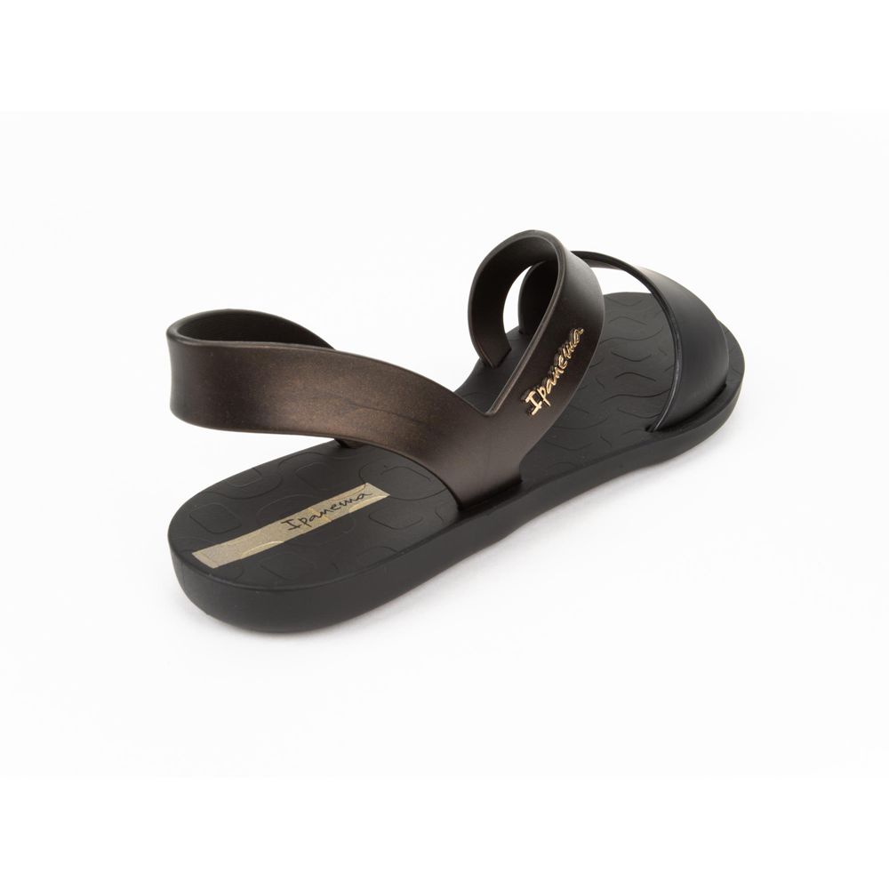 Sandales Ipanema Vibe Black/Gold/Black Femme | JHAD-57209946