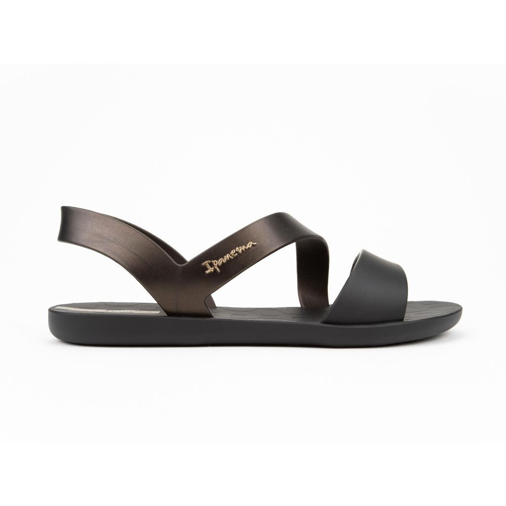 Sandales Ipanema Vibe Black/Gold/Black Femme | JHAD-57209946