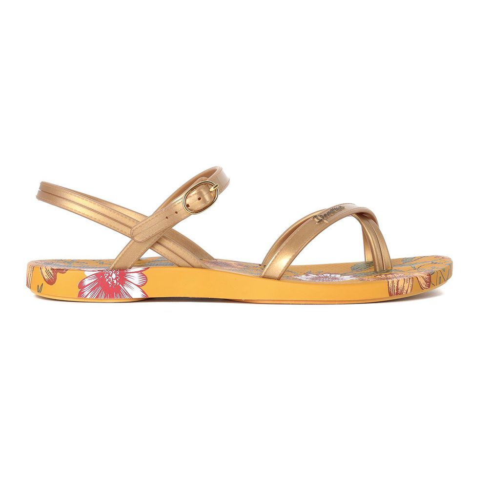 Sandales Ipanema Suzi Print II Yellow/Gold Femme | OACO-11854992