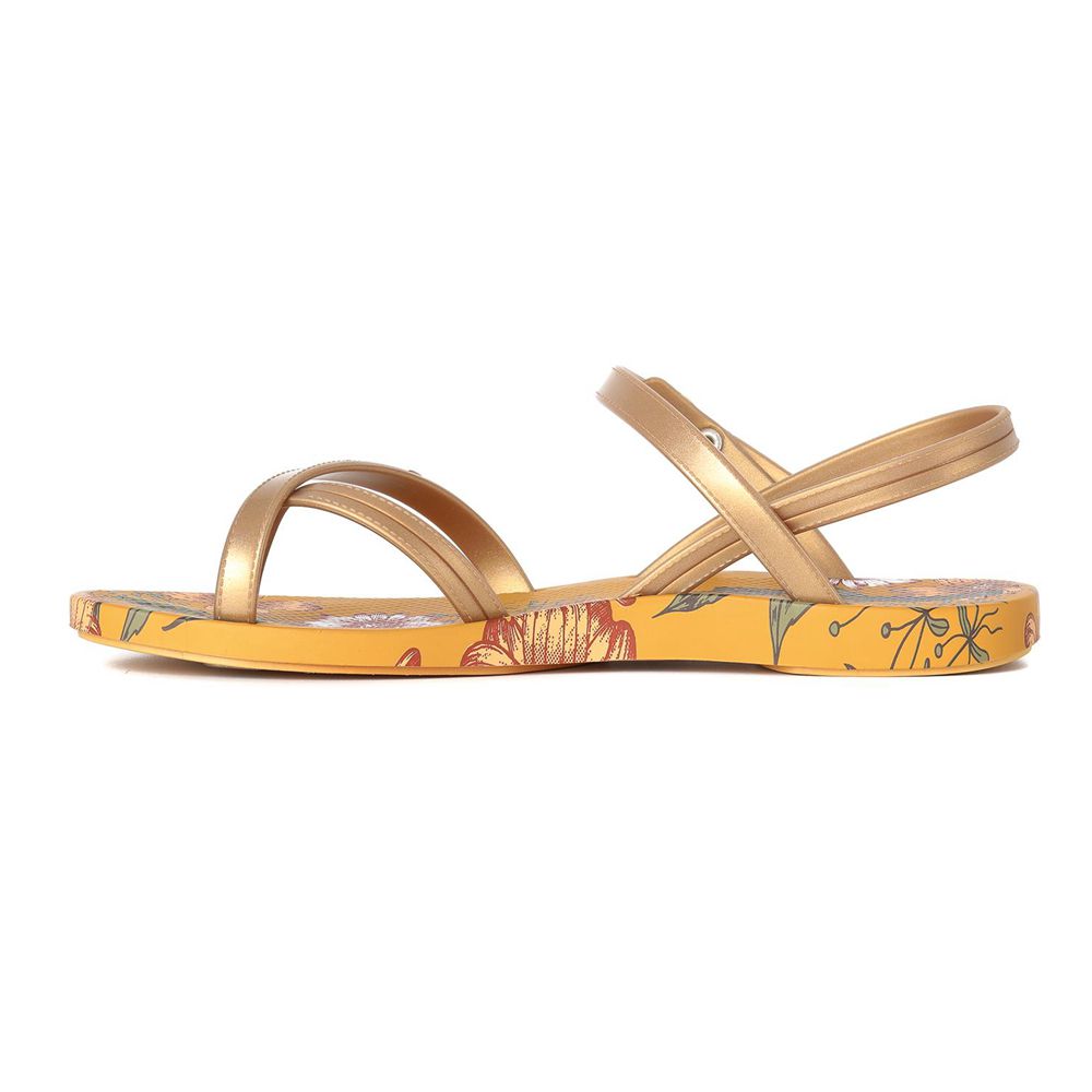 Sandales Ipanema Suzi Print II Yellow/Gold Femme | OACO-11854992