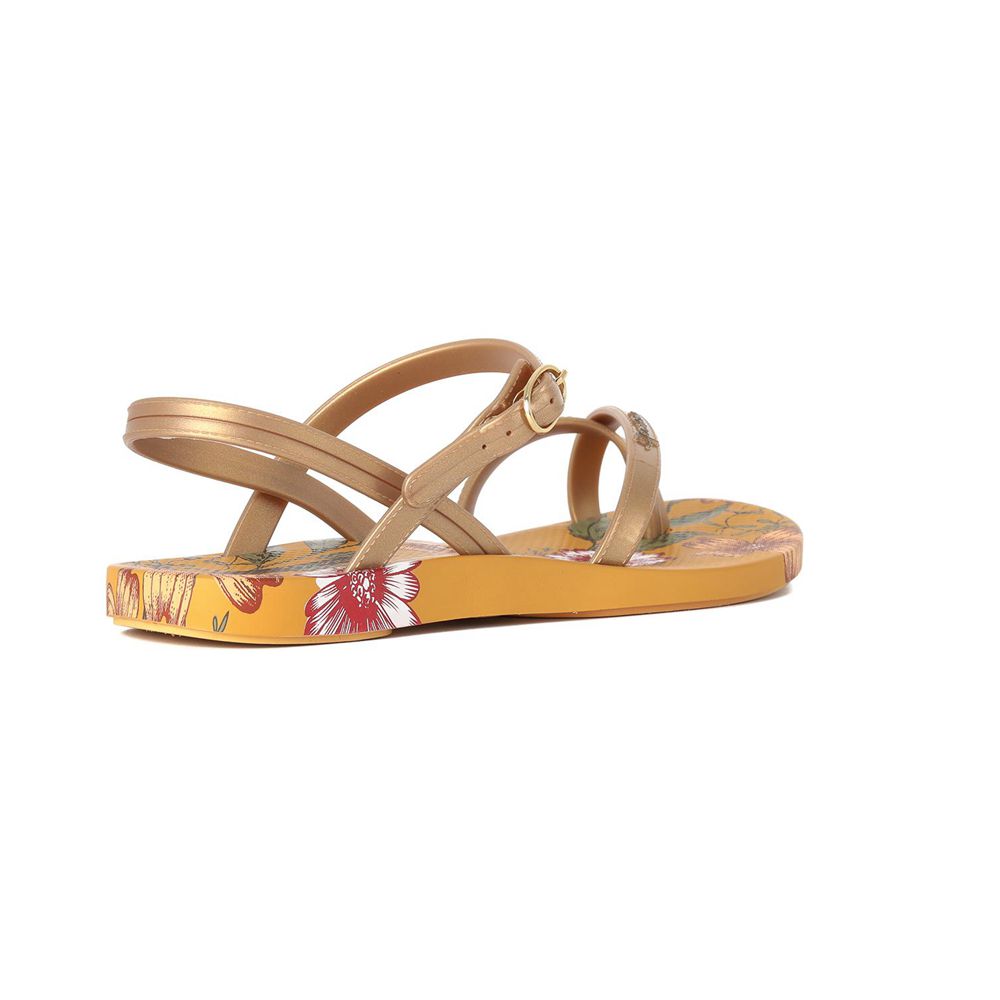 Sandales Ipanema Suzi Print II Yellow/Gold Femme | OACO-11854992