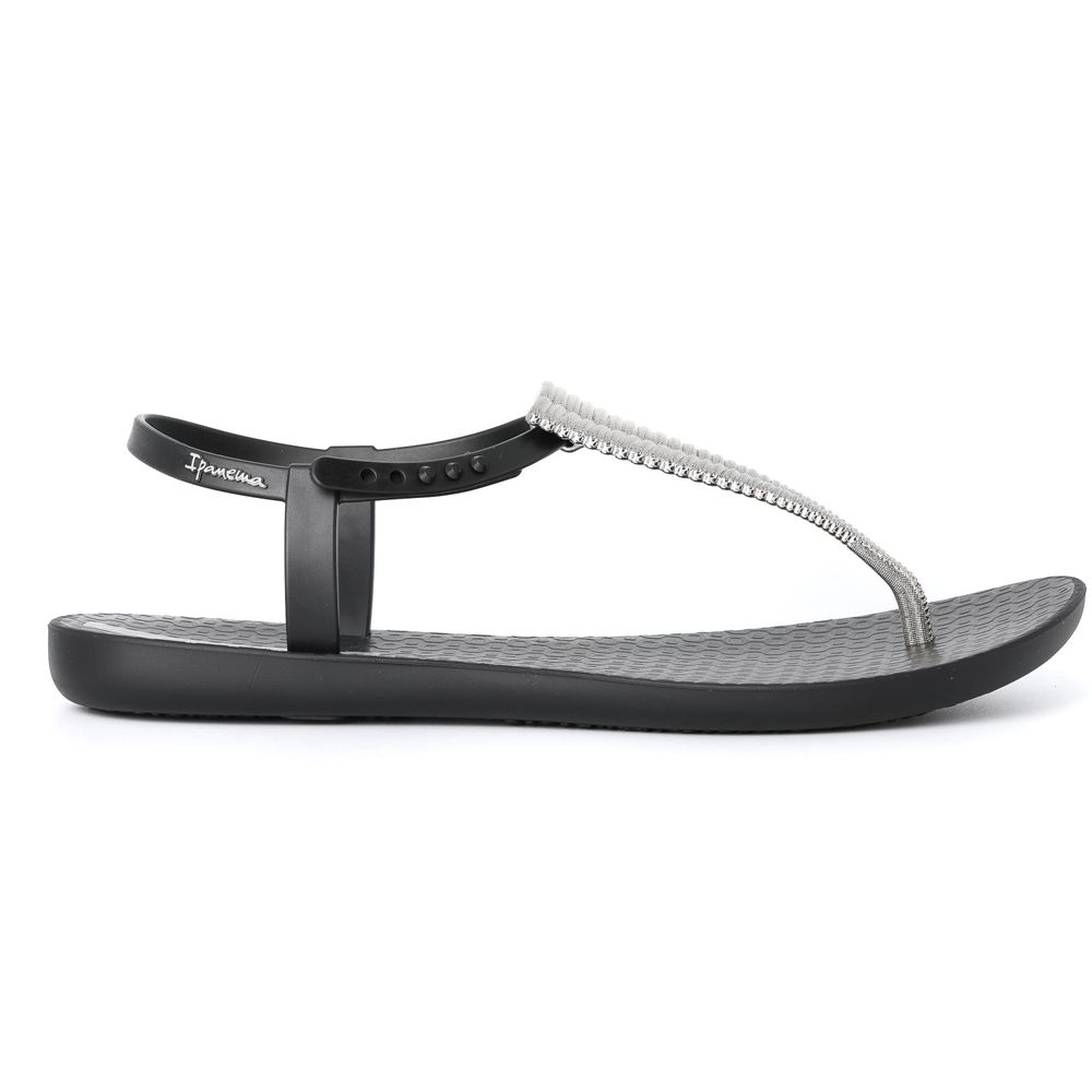 Sandales Ipanema Ribba Black/Silver Femme | QZYQ-71977645