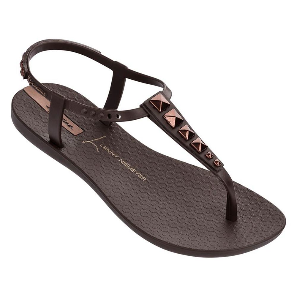 Sandales Ipanema Premium Lenny Rocker Brown/Brown Femme | ZNGF-05130023