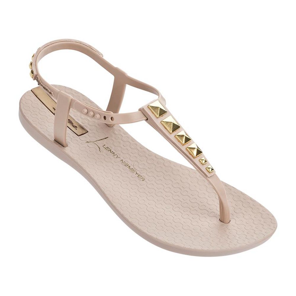 Sandales Ipanema Premium Lenny Rocker Beige/Beige Femme | CPOS-21553634